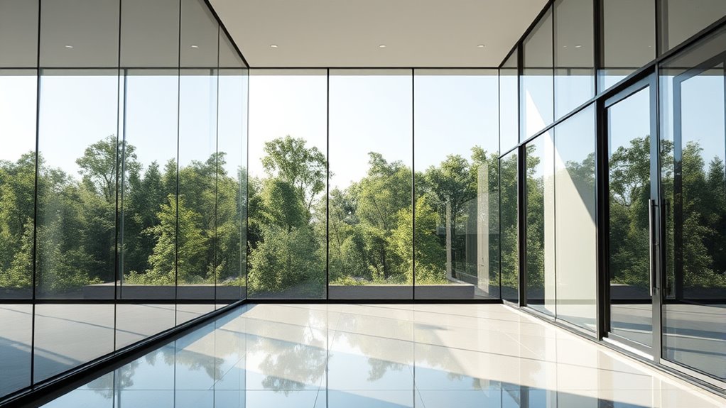 use transparent glass edges