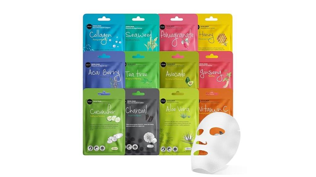 variety facial sheet masks