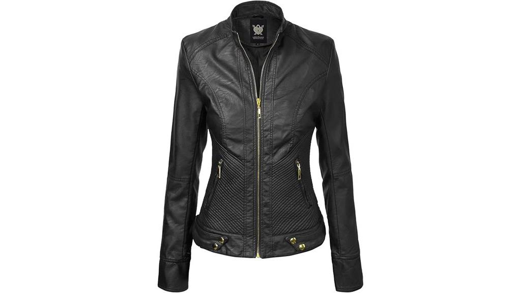 vegan leather moto jacket