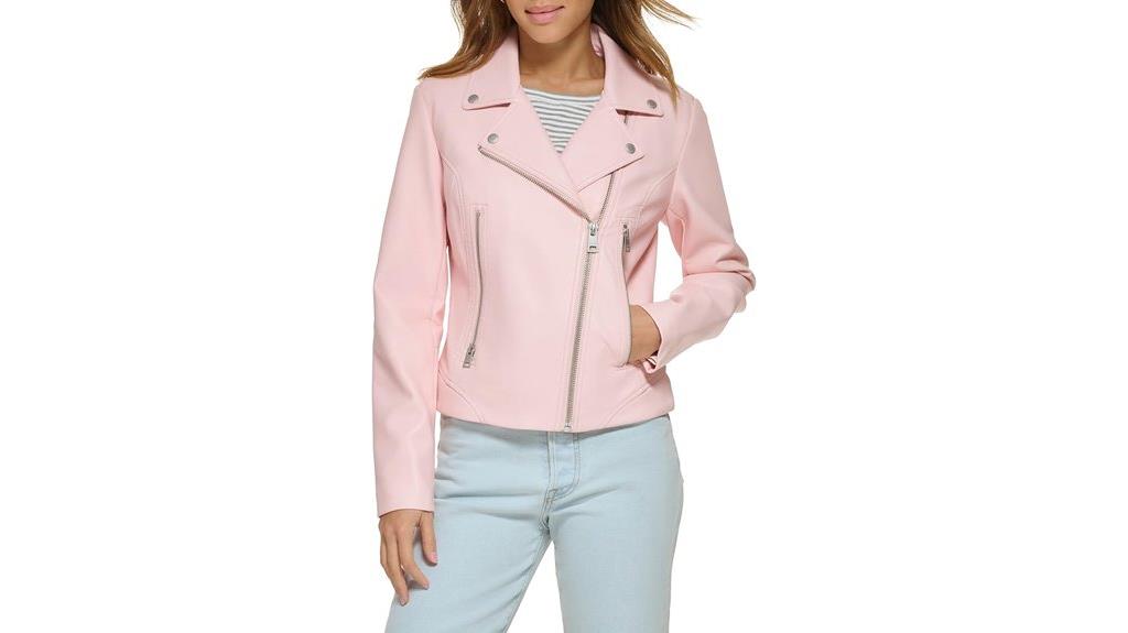 vegan leather moto jacket