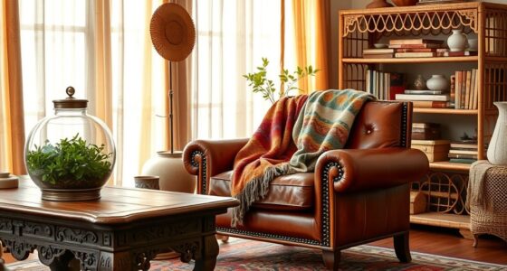 vintage accents in boho decor