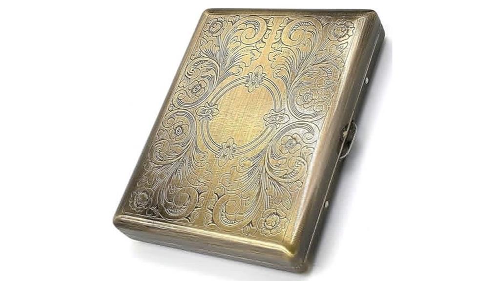 vintage brass cigarette wallet