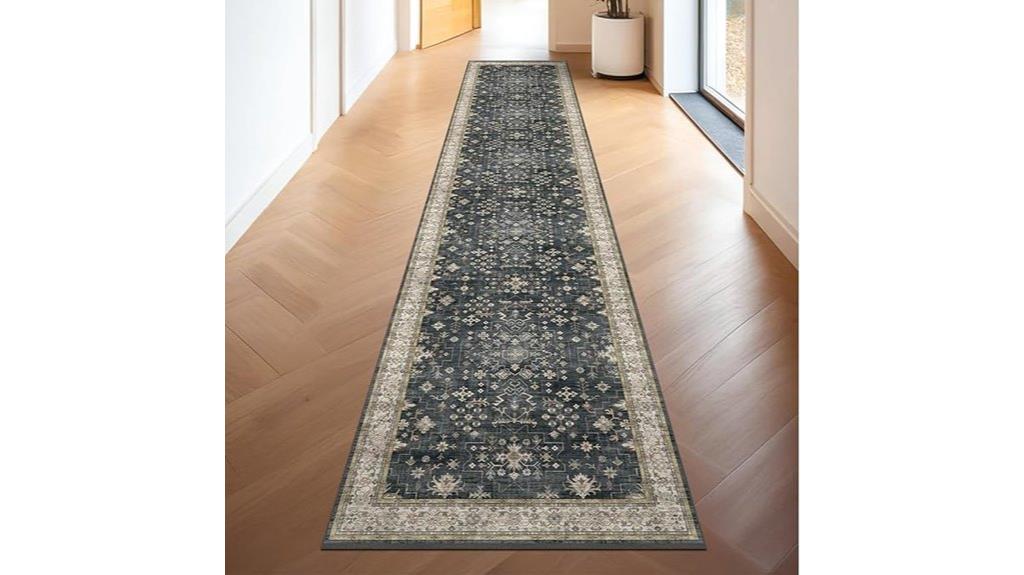 vintage floral hallway rug