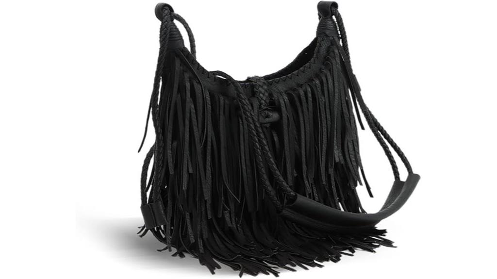 vintage fringe hobo bag