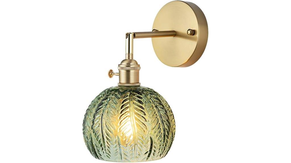 vintage green leaf sconce