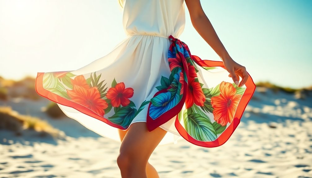 waist wrapped summer scarf