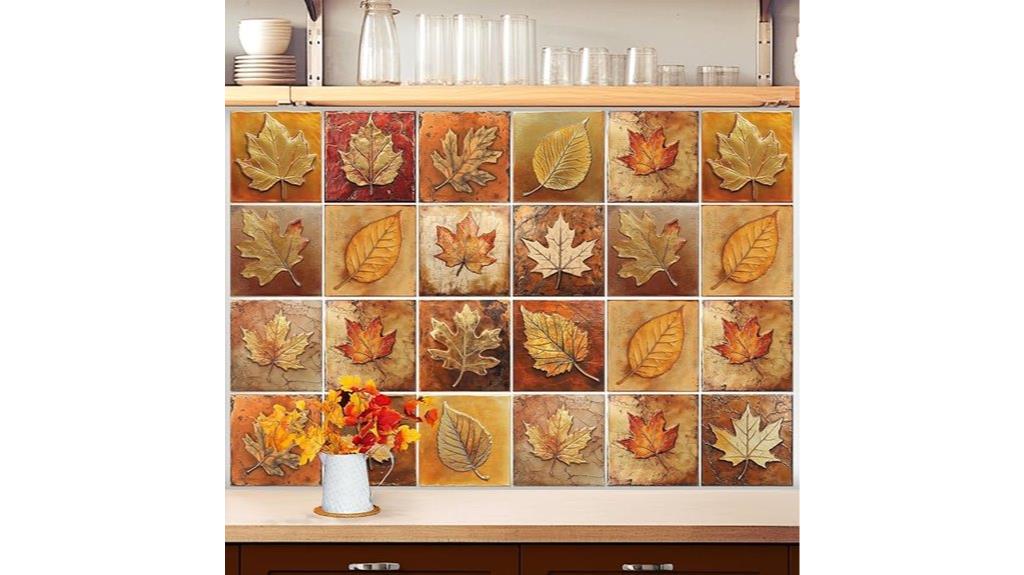 watercolor maple leaf stickers
