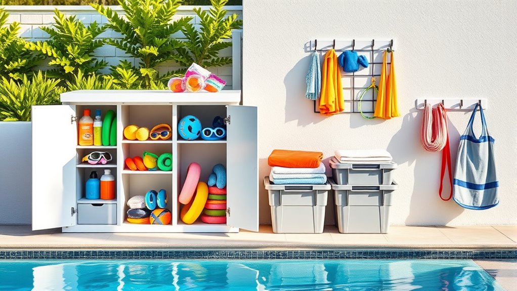 waterproof storage for pool