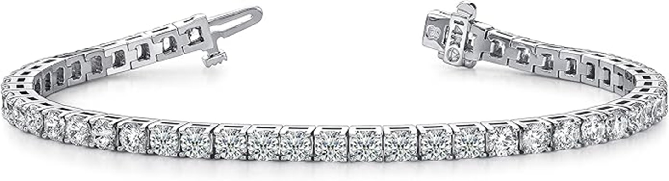 white gold lab diamond bracelet