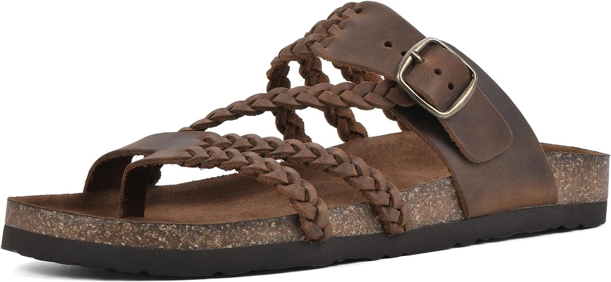 white mountain braided sandals