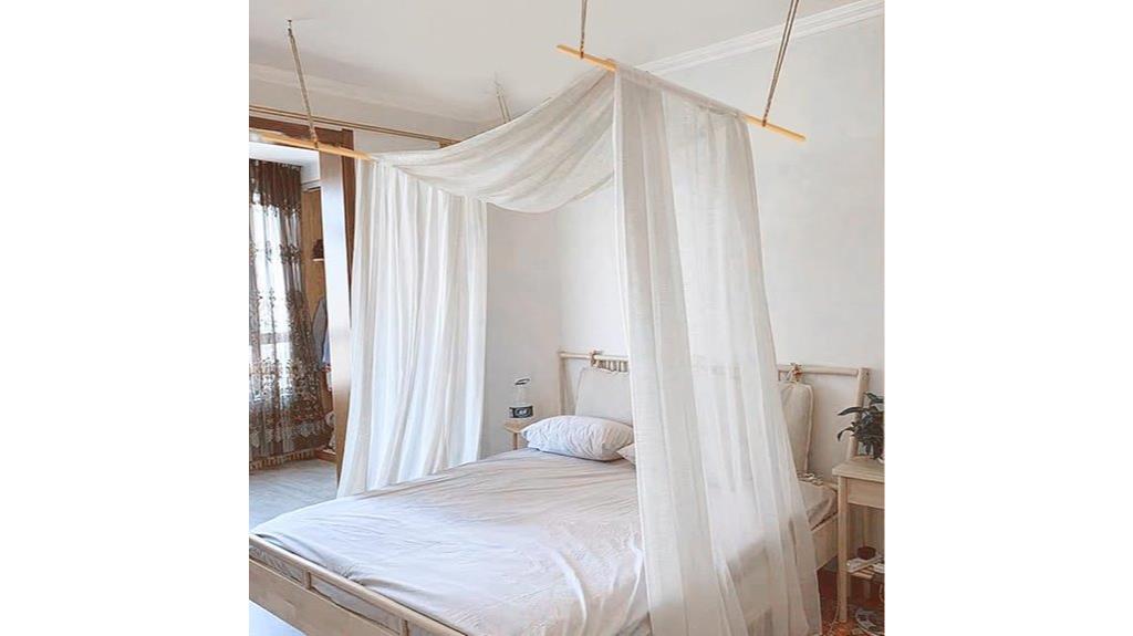 white tulle bed canopy