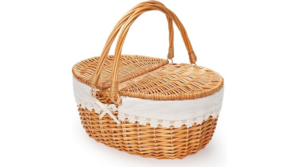 wicker picnic basket liner
