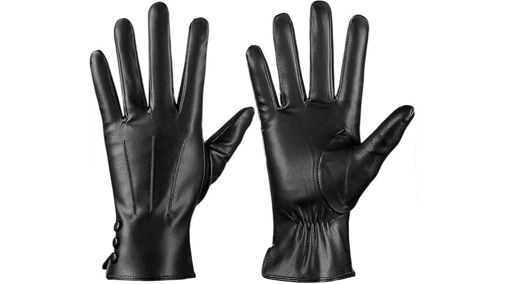 winter leather touch gloves