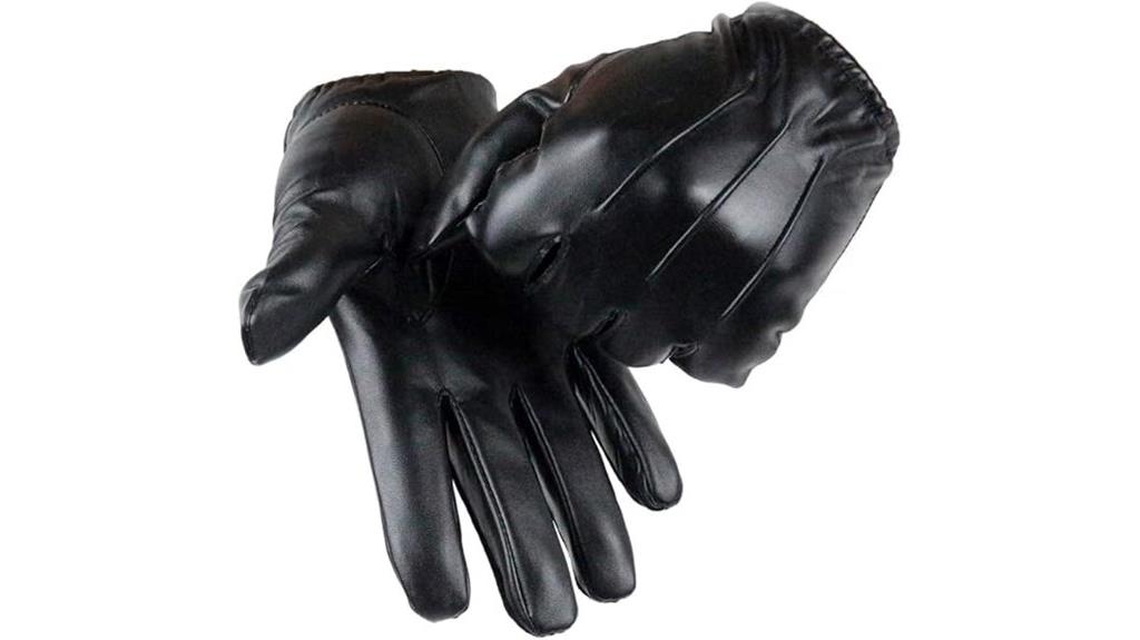 winter leather touchscreen gloves