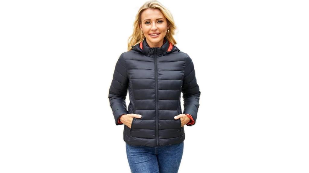 women s hooded puffer jacket
