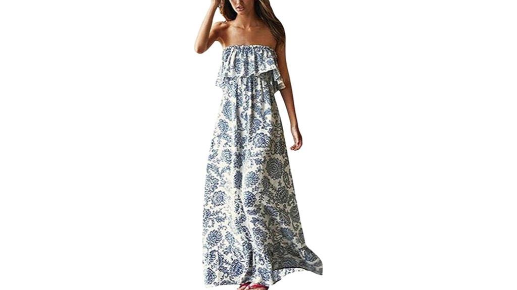 women s off shoulder maxi dress