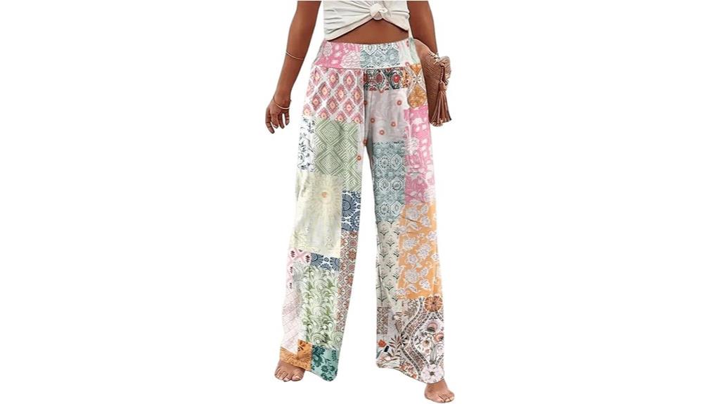women s patchwork graphic pants