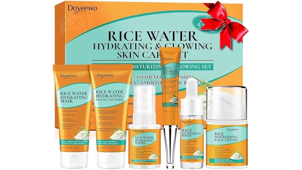women teen moisturizing rice water