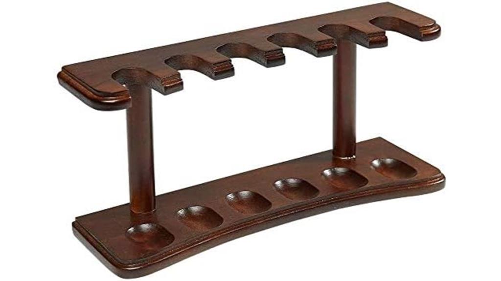 wooden pipe stand