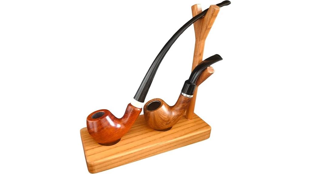 wooden pipe stand
