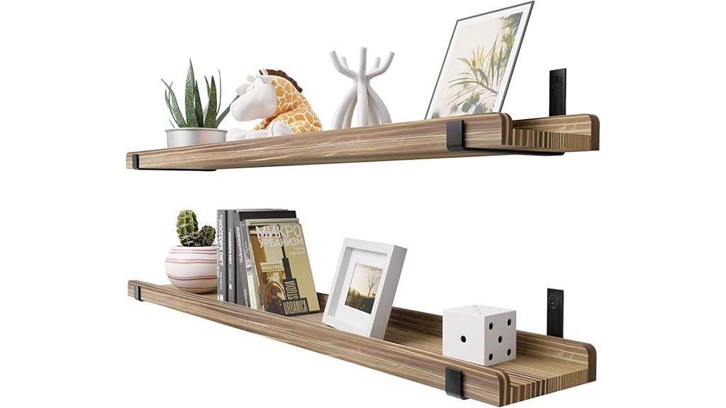 wooden shelving set