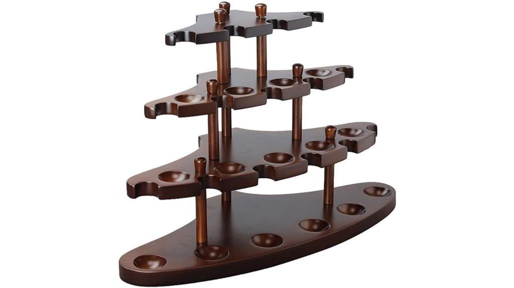 wooden walnut pipe rack