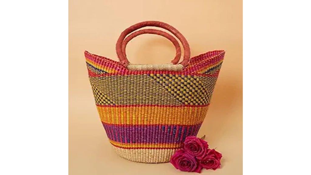 yellow orange wicker basket