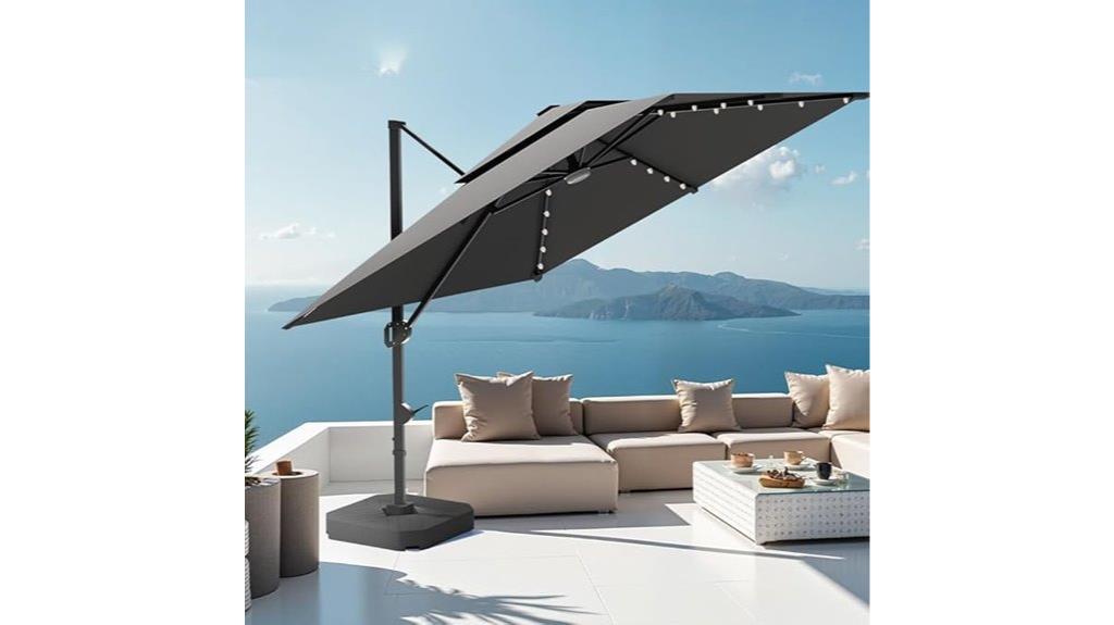 10x10 ft solar umbrella