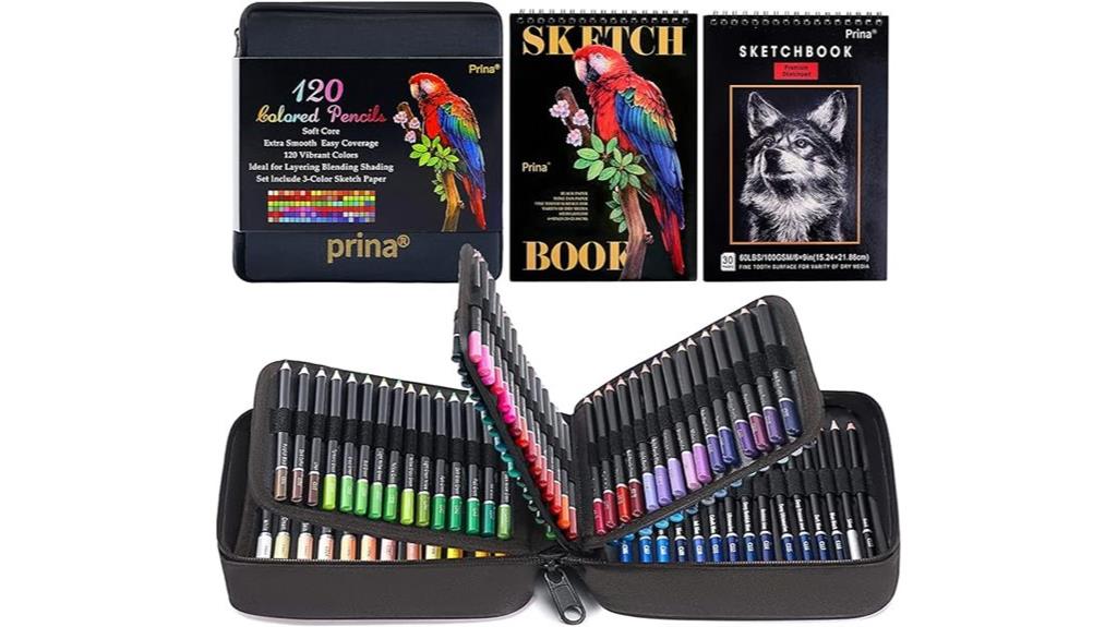 120 color artist colored pencils