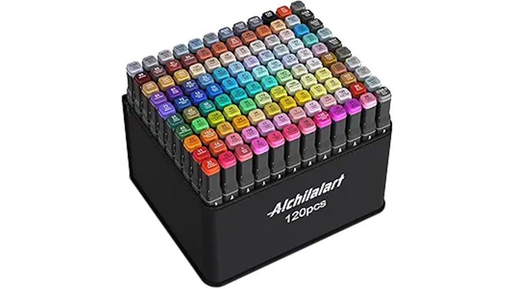120 color markers for art