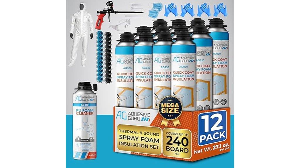 12 pack spray foam kit