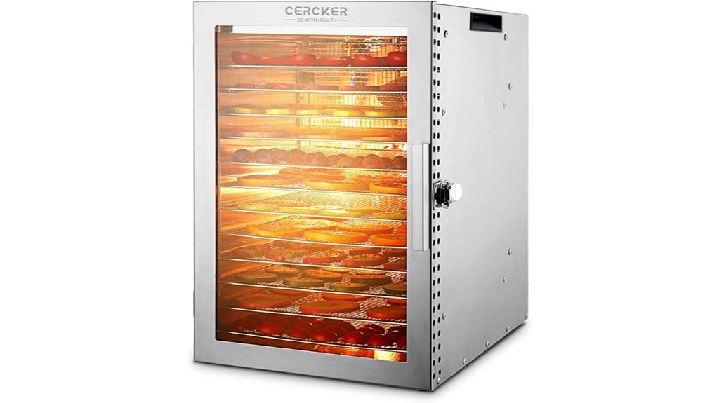 12 tray stainless steel food dehydrator