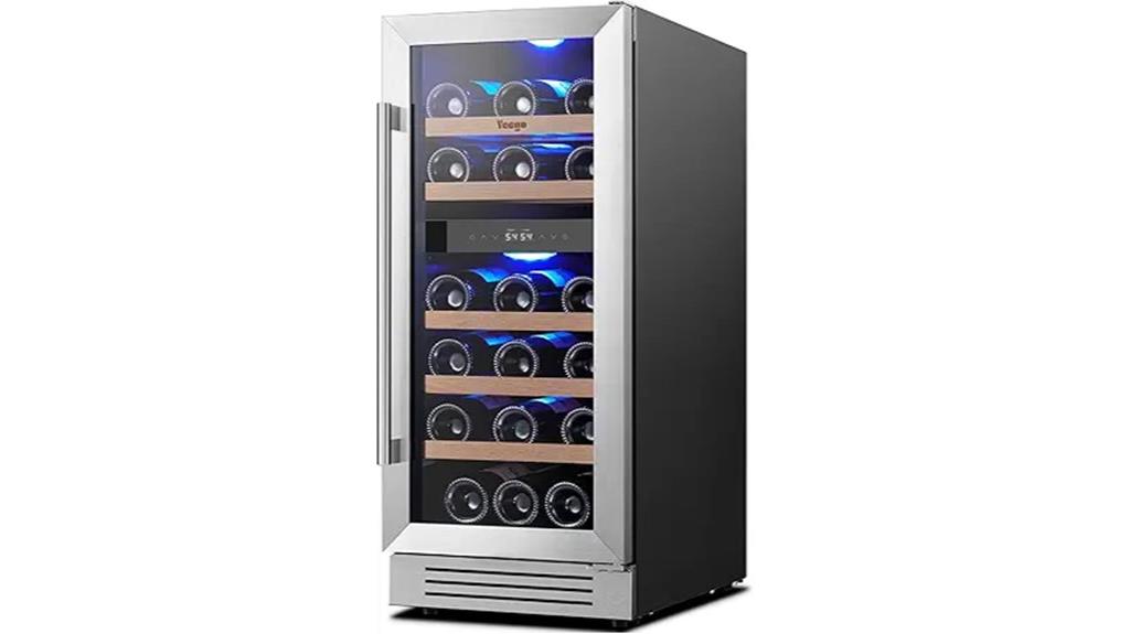 15 inch dual zone wine cooler