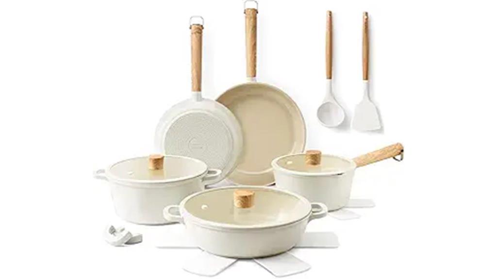 15 piece ceramic cookware set