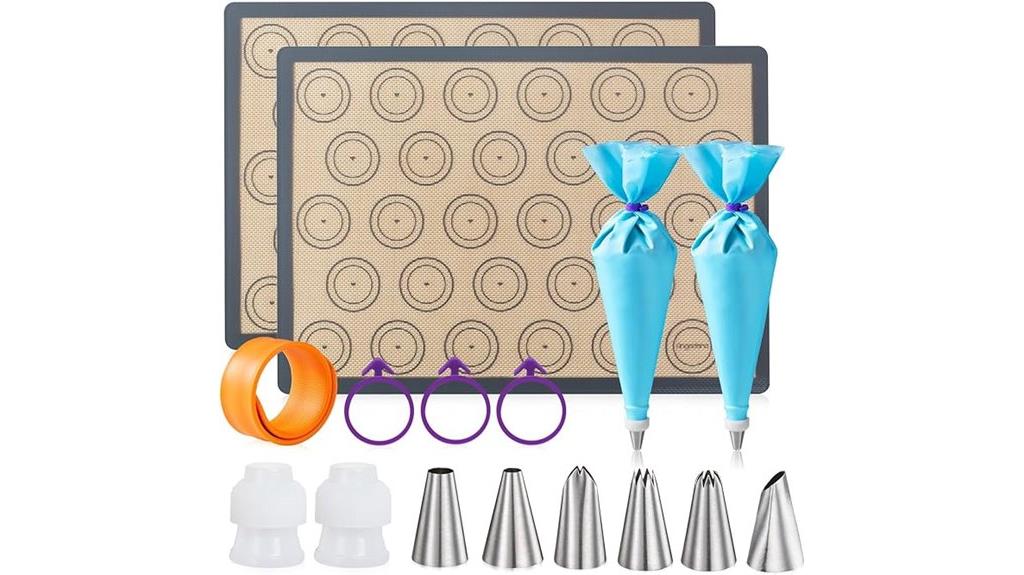 16 piece silicone baking mats