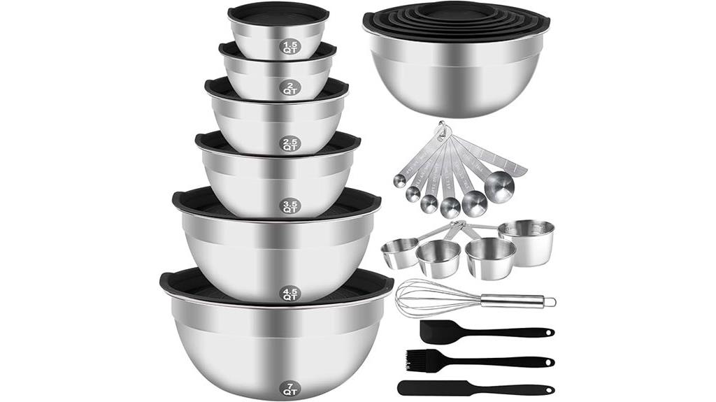 27 piece stainless bowls
