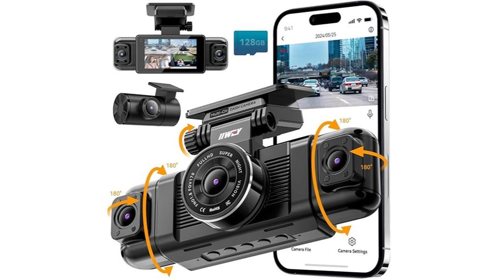 360 degree recording dash cam