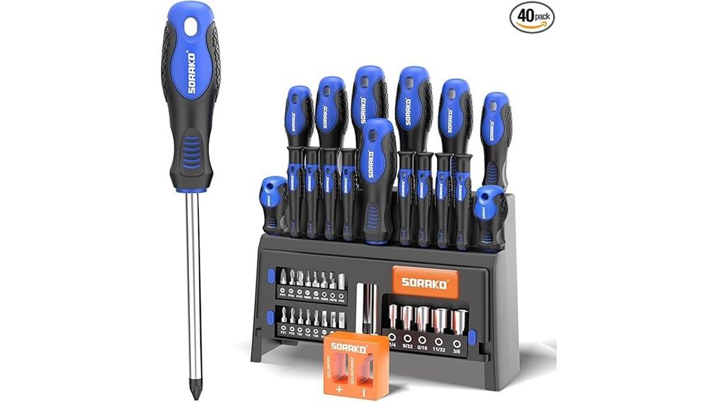 40 piece magnetic screwdriver set