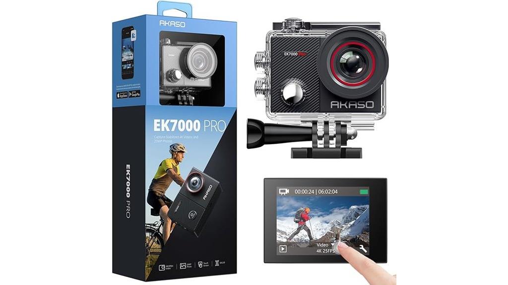 4k touch screen action camera
