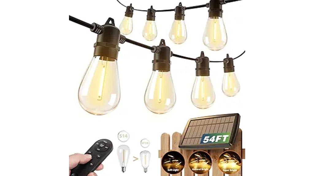 54 foot solar string lights