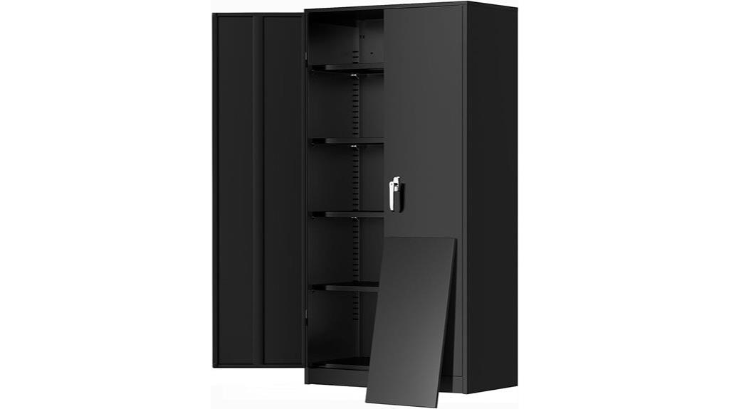 72 inch black steel cabinet