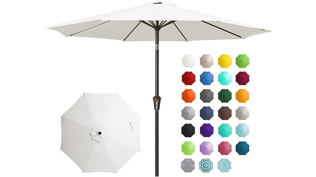 9ft patio umbrella features