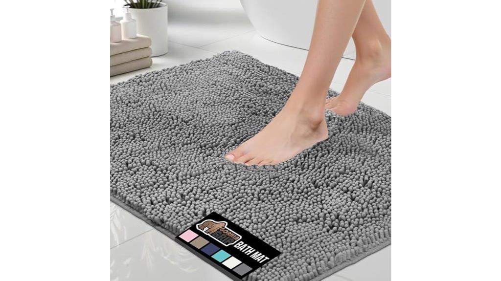 absorbent chenille shower rug