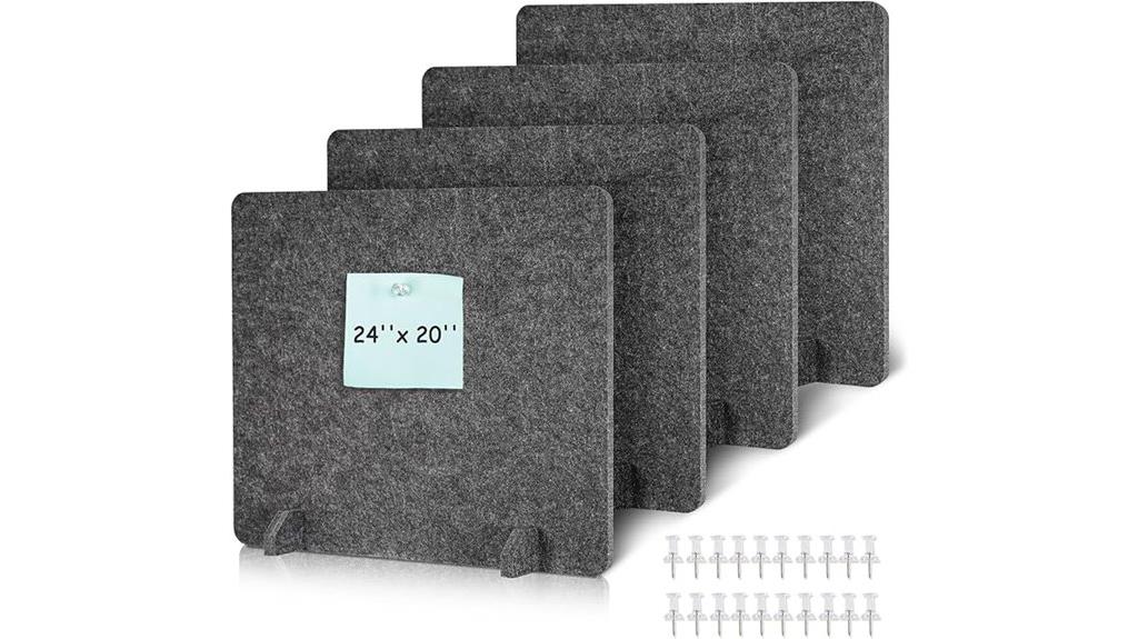 acoustic desk divider set