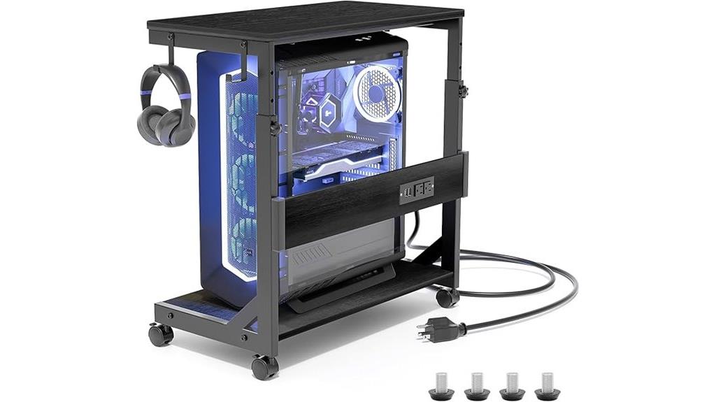 adjustable computer stand with charging