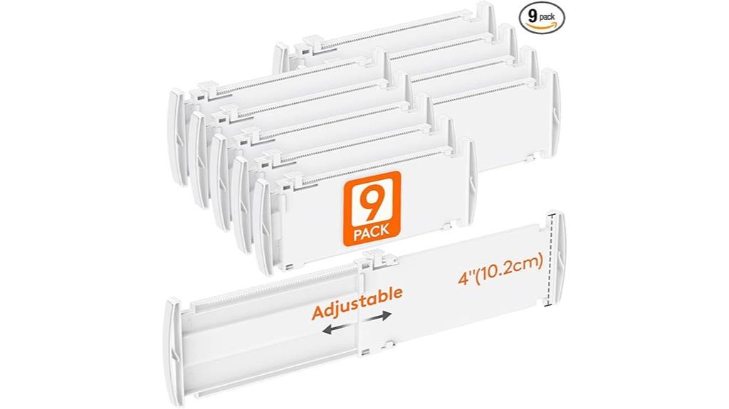 adjustable drawer organizer set