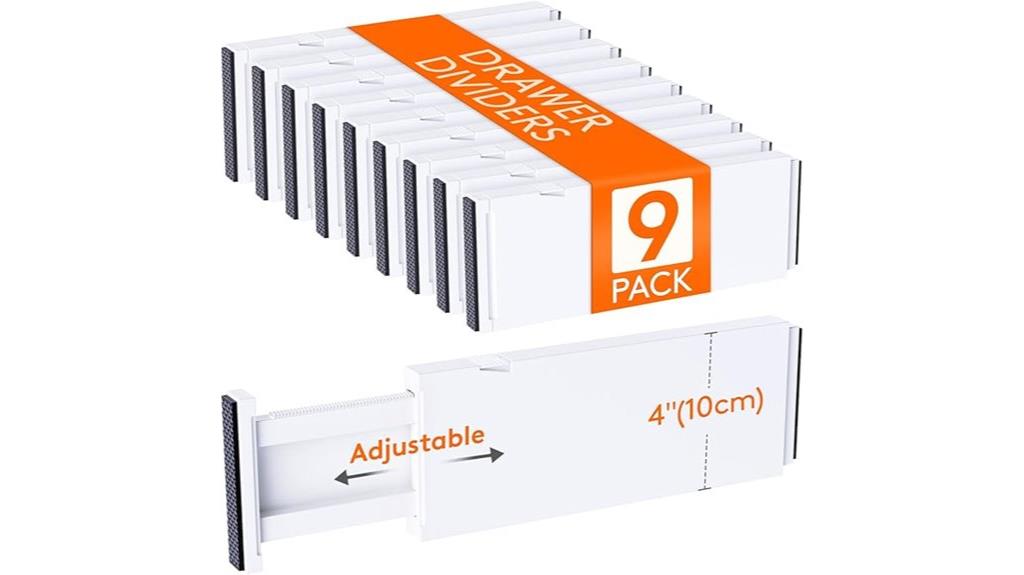 adjustable drawer organizer set