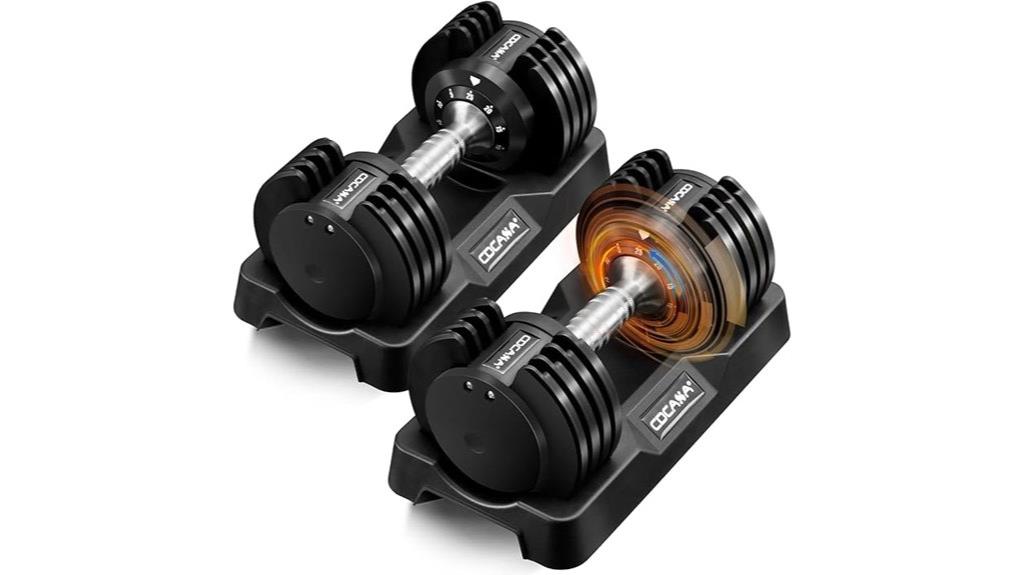 adjustable dumbbells with anti slip