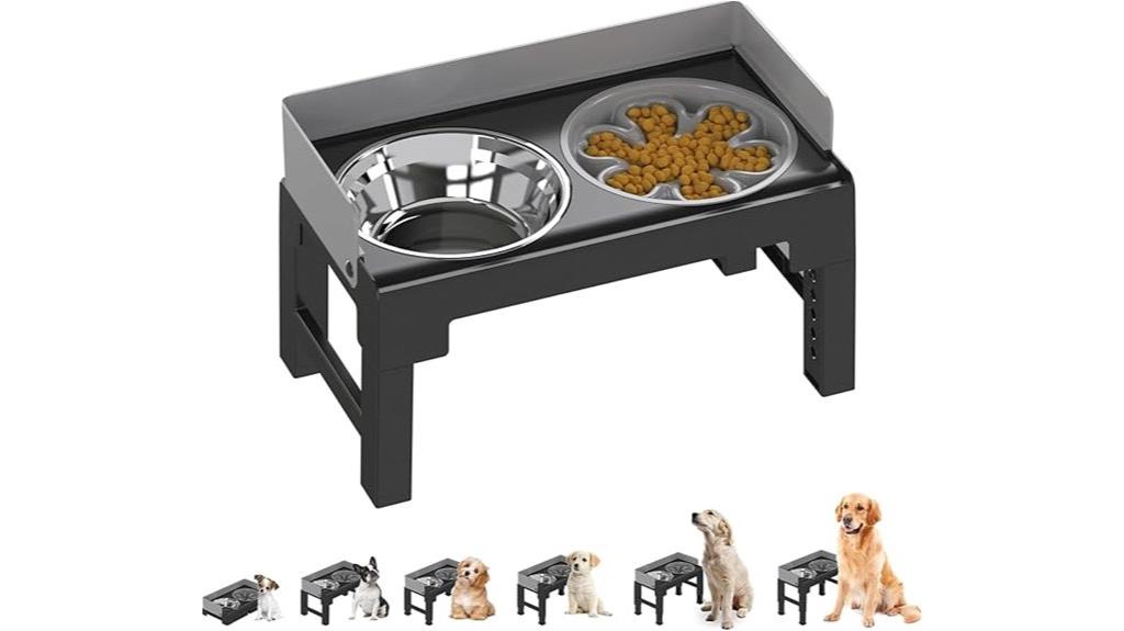 adjustable elevated dog bowls