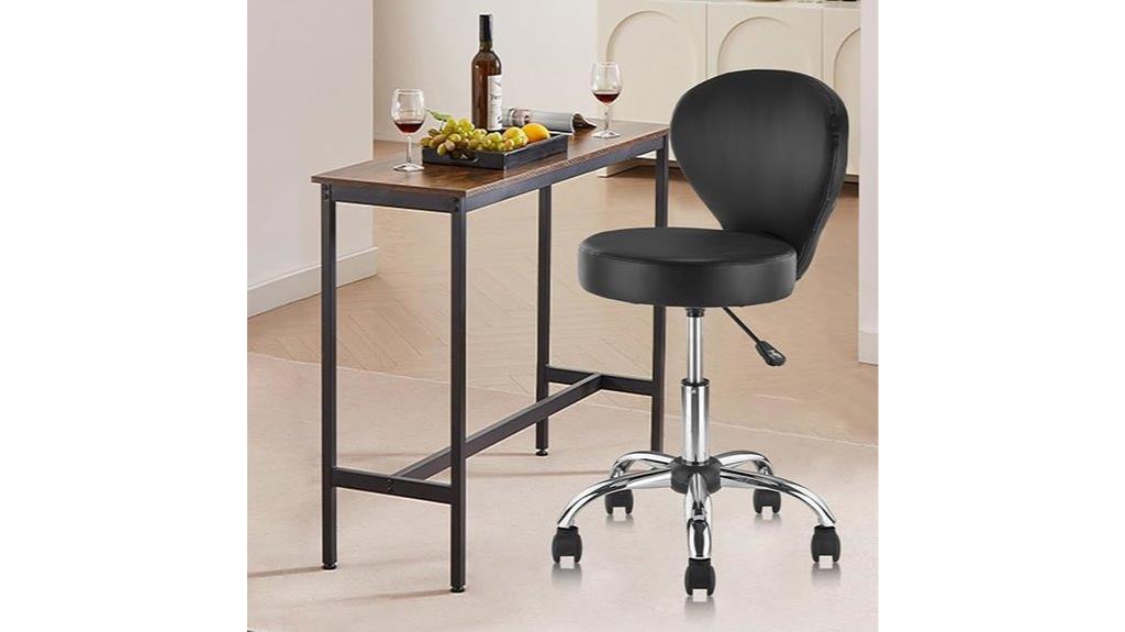 adjustable leather spa stool